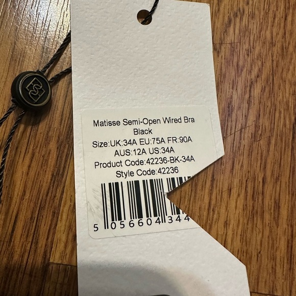 Bluebella Black Matisse Semi Open Wired Bra Ruffle Trim size 34A Sexy intimate - Picture 8 of 11